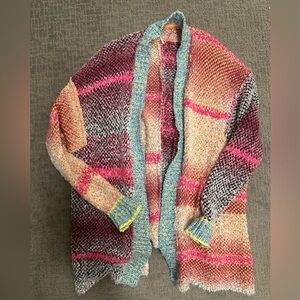 Free People Colorful Knit Cardigan